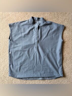 FIGS Rafaela Oversized Scrub Top XS Gray Short Sleeve Medical Nurse Uniform